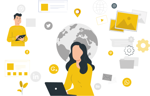 SOCIAL MEDIA MARKETING illustration